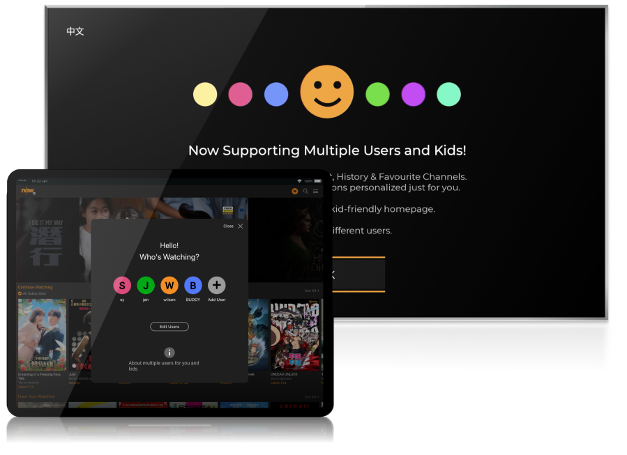 Now online tv player